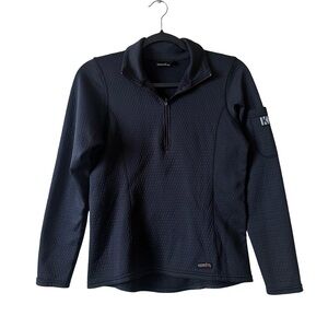 Kerrits equestrian quarter zip quilted fleece pullover Black Size Small